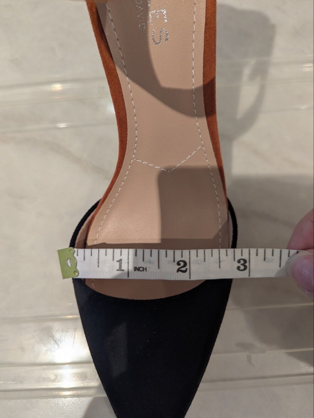 Charles David Heels Women's Size 7M Pointy Stiletto Heels Ankle Strap Two-Tone - Picture 8 of 9